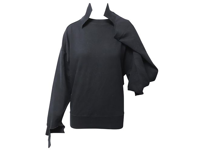 Vêtements Vetements Dekonstruierter Pullover aus schwarzer Baumwolle