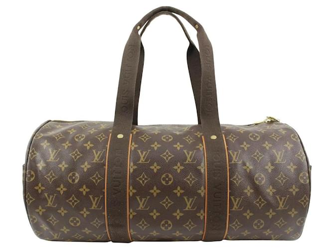 Louis Vuitton Keepall 45 Monogram PVC Leather Boston Bag Brown Made in  France