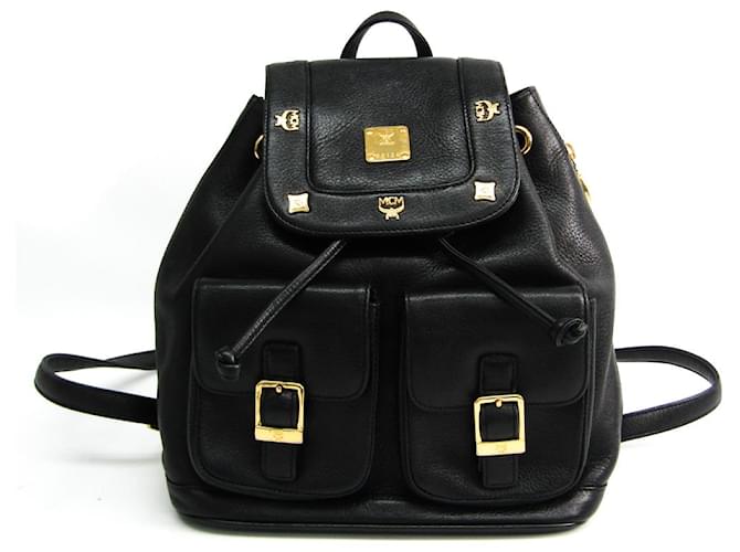 MCM Backpack Black Leather ref.523491 - Joli Closet