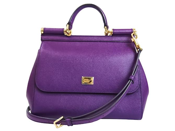 Dolce & Gabbana Sicily Purple Leather  ref.523551