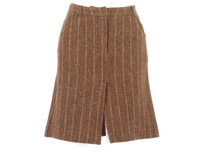 Prada Skirt suit Brown Wool  ref.523552
