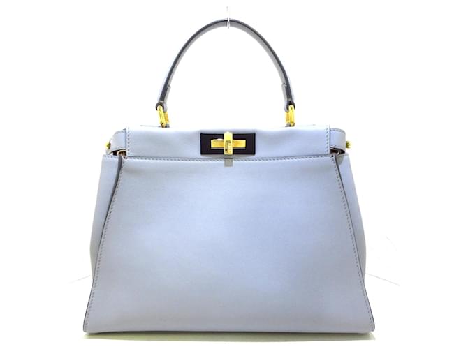 Fendi Peekaboo Light blue Leather ref.523640 - Joli Closet