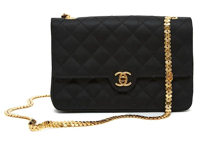 Chanel HAUTE COUTURE CLASSIQUE SILK BLACK Tissu Noir  ref.523663