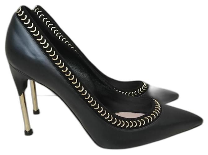 Alexander Mcqueen Heels Black Leather ref.523706 - Joli Closet