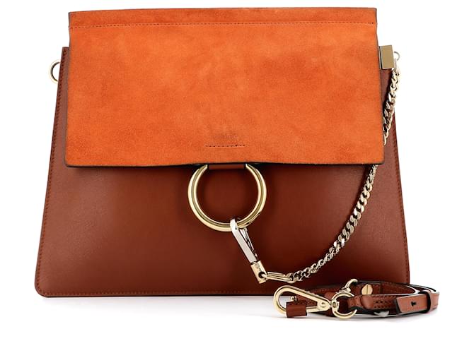 Chloé Brown The Mini flat pouch crossbody bag Leather ref.983280 - Joli  Closet