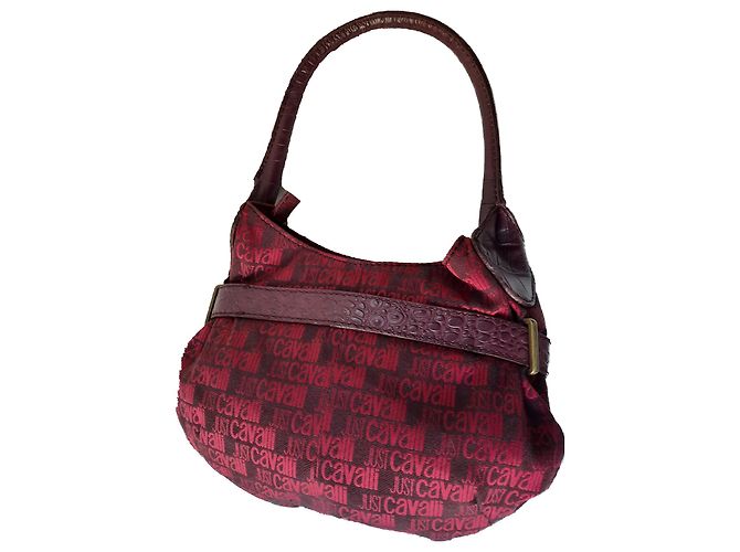 Bolsa Hobo Just Cavalli Vermelha de Couro Vermelho