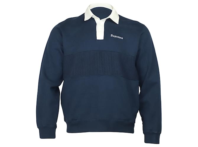 Supreme Rugby-Sweatshirt aus marineblauer Baumwolle  ref.523975