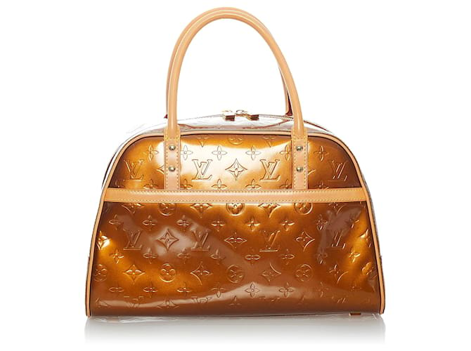 Louis Vuitton Brown Vernis Tompkins Square Bronze Light brown Leather Patent leather  ref.524088