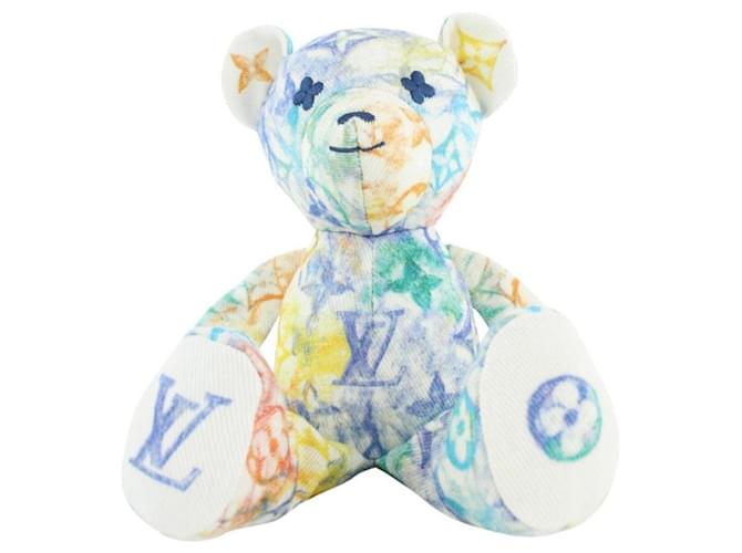 Louis Vuitton ultra seltener mehrfarbiger Doudou-Teddybär in Monogrammfarbe Mehrfarben Baumwolle  ref.524531