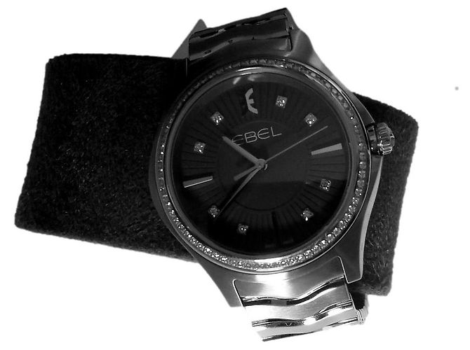 EBEL WATCH STEEL DIAMOND BEZEL Dark grey