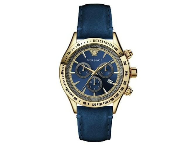 Versace Chrono Klassische Uhr mit Armband Golden Metallisch  ref.524654
