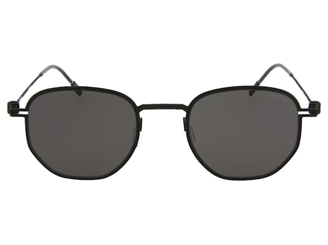 Montblanc Round-Frame Metal Sunglasses Black  ref.524662