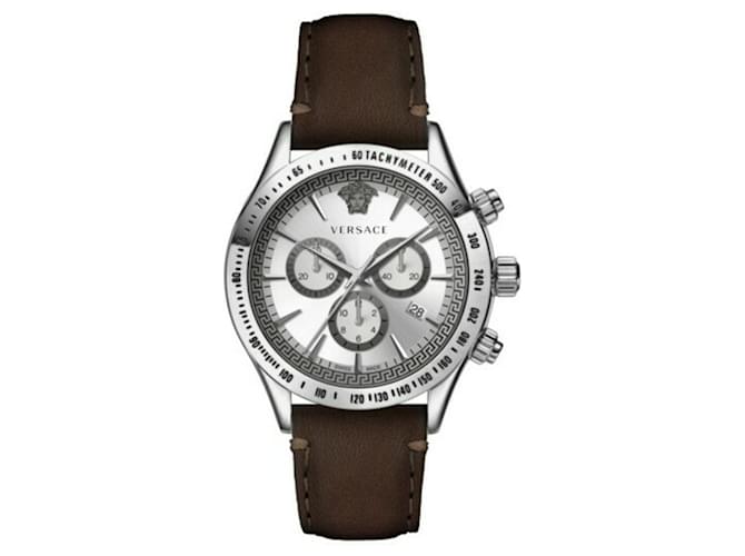 Versace Chrono Classic Strap Watch Metallic  ref.524728