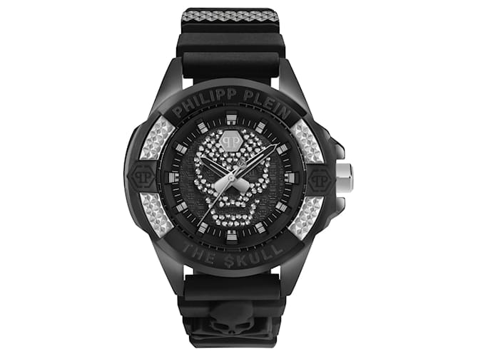 Philipp Plein The $kull Crystal Watch Black Steel Metal  ref.524763