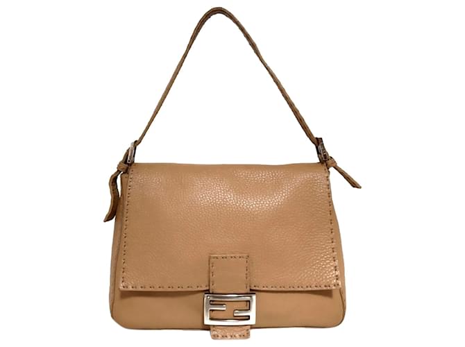 Fendi Brown Selleria Mamma Forever Shoulder Bag Leather Pony-style calfskin  ref.524848