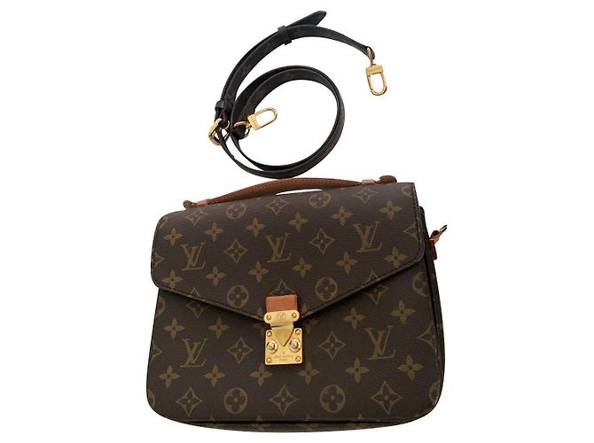 Borsa a mano Louis Vuitton Metis in pelle marrone