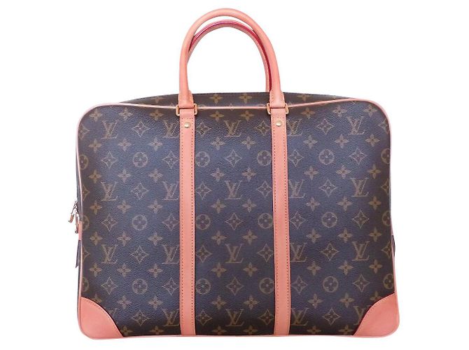 sac LOUIS VUITTON Porte Document Voyage Marron