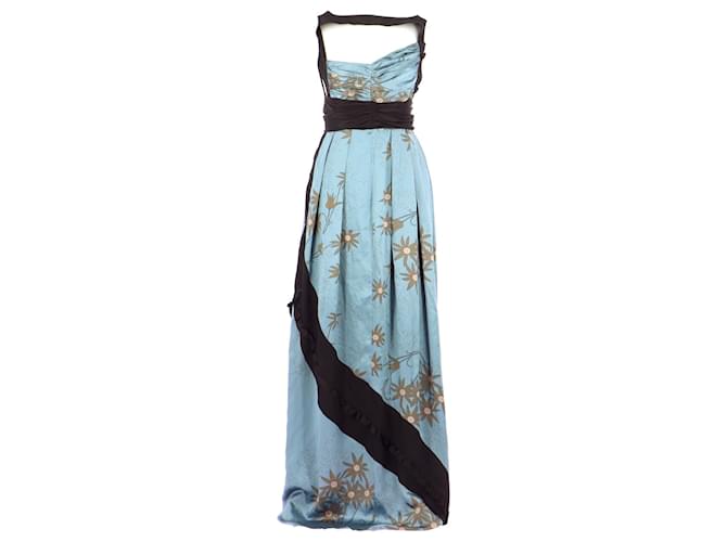 Fendi robe Blue Silk  ref.524974