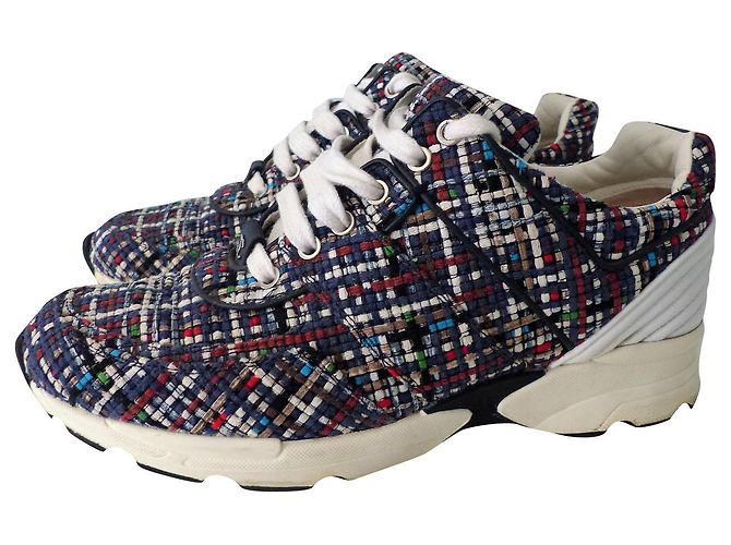 Chanel Tweed Sneaker Mehrfarbig Größe 39 Mehrfarben