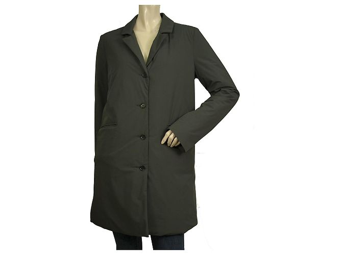 Aspesi Chaqueta Acolchada Cuello Poliamida Gris Antracita Mujer Talla S