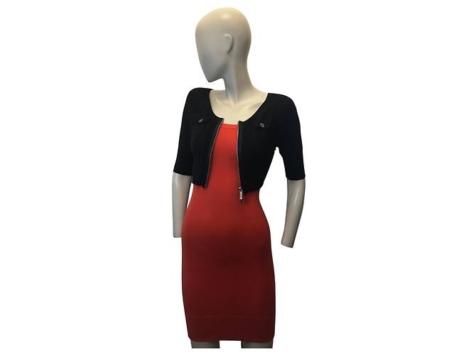 Abito bicolore Karen Millen Nero Arancione
