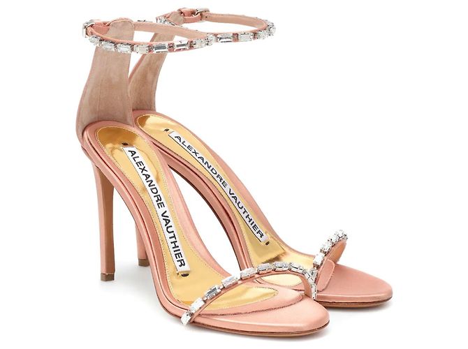 Autre Marque Sandali in raso rosa