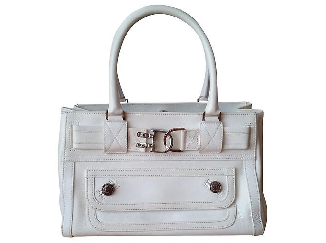 Christian Dior Flight Borsa in pelle bianca Bianco