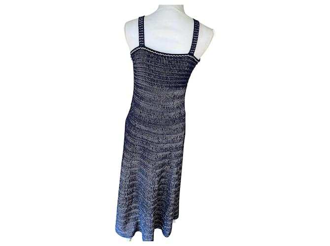 Chanel Dresses Blue Synthetic  ref.525142