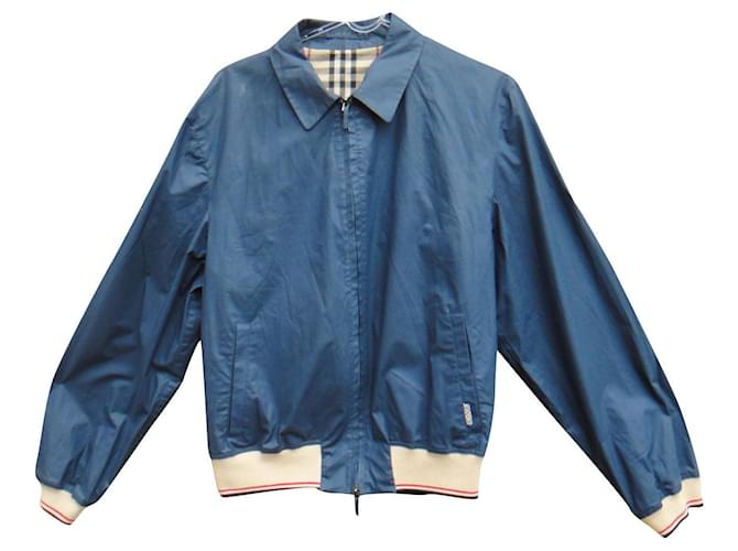 Burberry jacket size 48 Blue Cotton  ref.525176