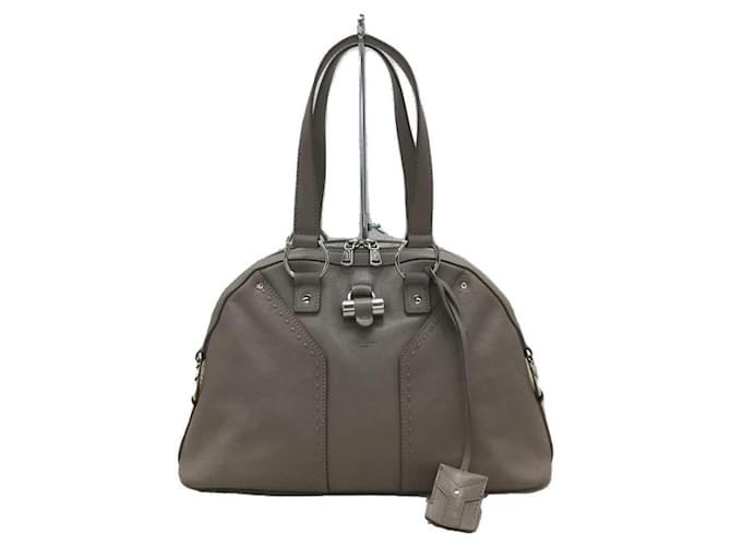 YVES SAINT LAURENT Handbag / Leather / Beige  ref.525209