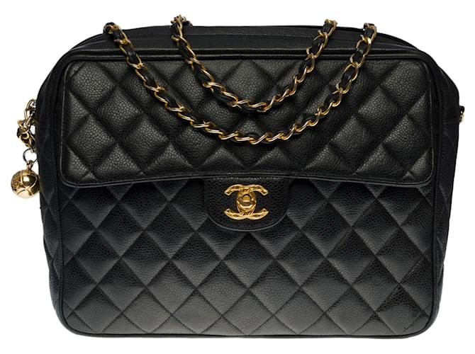 FWRD Renew Chanel Caviar Chain Shoulder Bag in Brown