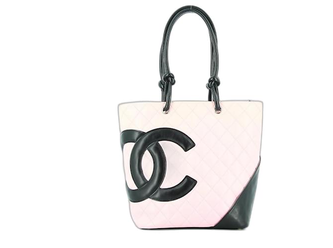 Bolsa Chanel Rosa Cambon Pequena Couro  ref.525619
