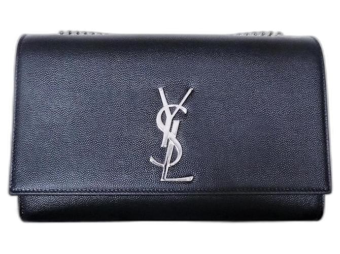 Kate Monogramme SAINT LAURENT YSL Kate Medium bag Black Leather  ref.525764