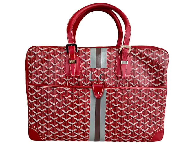 Goyard Red briefcase Synthetic  ref.525951