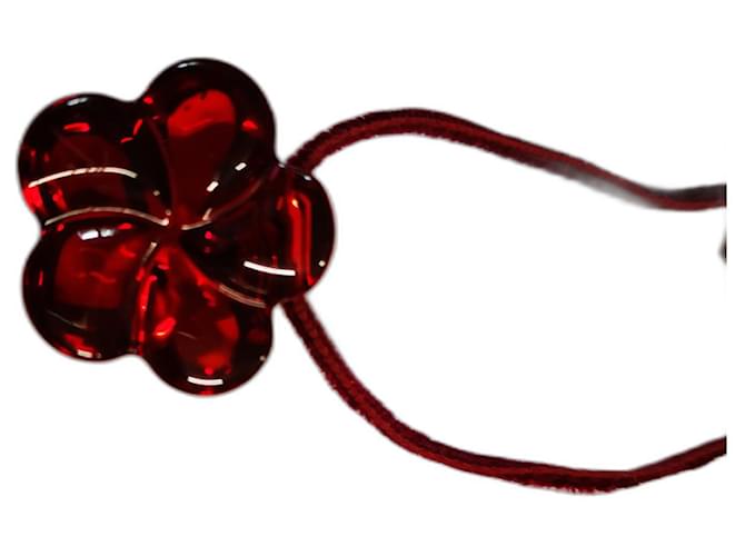 Baccarat Flor de Lili vermelho granada Vidro  ref.525956