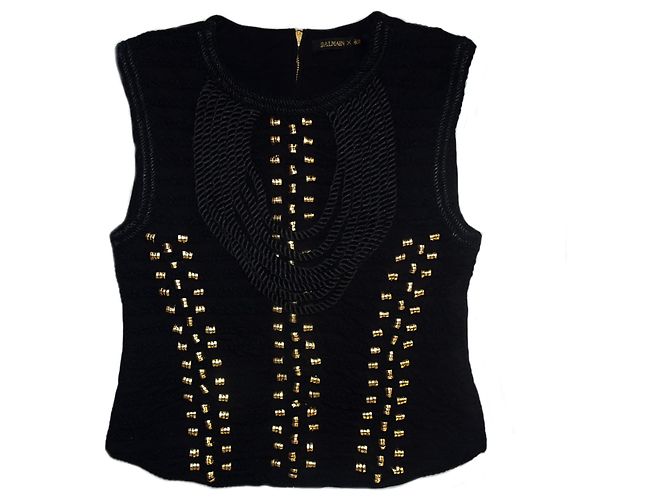 Balmain pour H&M TOP SIN MANGAS BALMAIN X H&M Negro