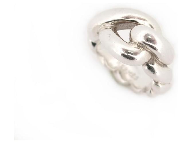 Ring Hermès HERMES TORSADE TAGLIA ANELLO 51 in argento sterling 925 +SCATOLA PER ANELLI IN ARGENTO  ref.526116