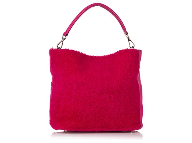 Bolso satchel de piel Fendi rosa Selleria Anna Cuero Becerro  ref.526127