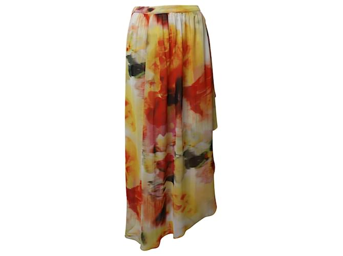 Alice + Olivia Leah Maxi Ruffle Skirt in Multicolor Polyester Multiple colors  ref.526344