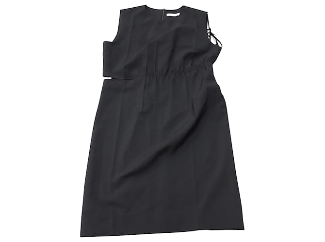 Robe droite Helmut Lang Slash en polyester noir  ref.526363
