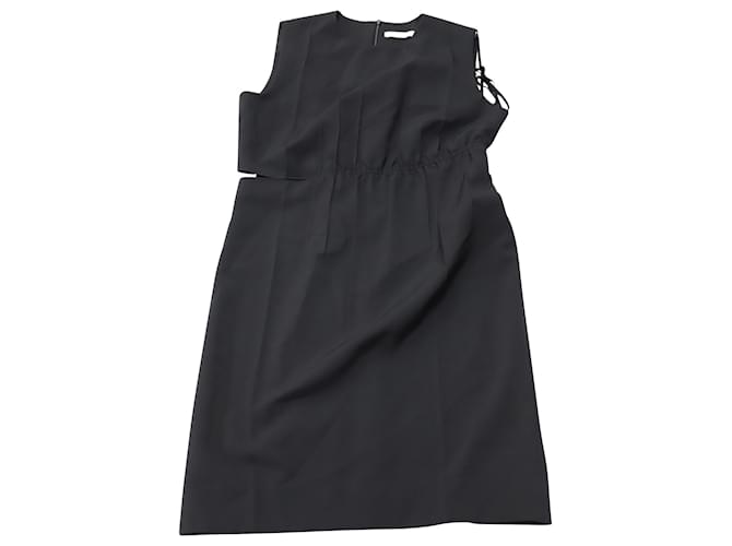Helmut Lang Slash Waist Shift Dress in Black Polyester  ref.526398