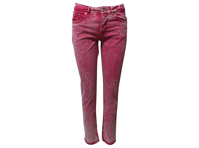 Ganni Washed Jeans in Pink Cotton  ref.526430