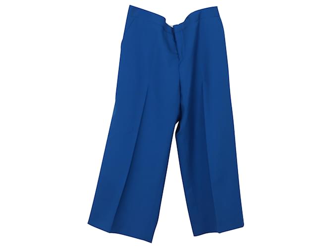 Pantaloni Quadrati Marni in Lana Tropicale Blu  ref.526444