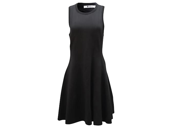 T by Alexander Wang Fit and Flare Dress in Black Rayon Cellulose fibre  ref.526464