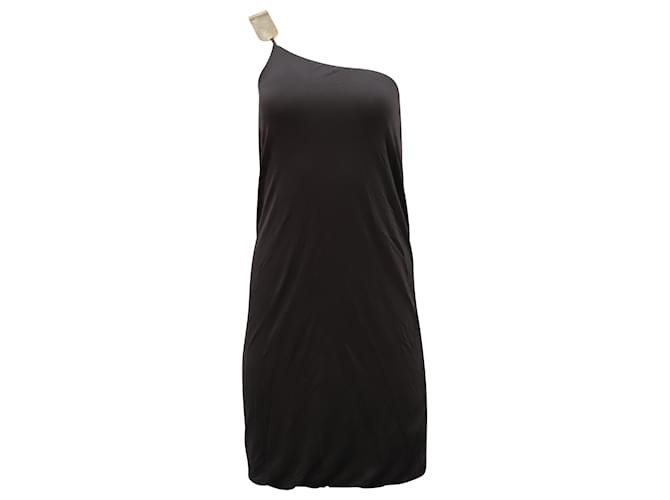 M Missoni One Shoulder Mini Dress with Metal Plate in Black Viscose Cellulose fibre  ref.526467
