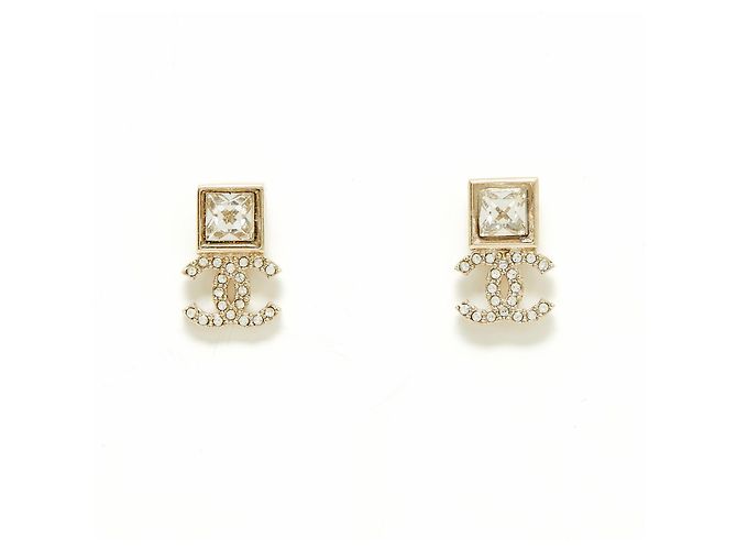 Chanel Brincos Dourado Metal