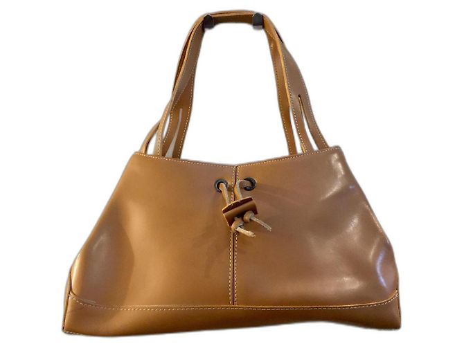 Sac à main Tod's beige avec clous Marron