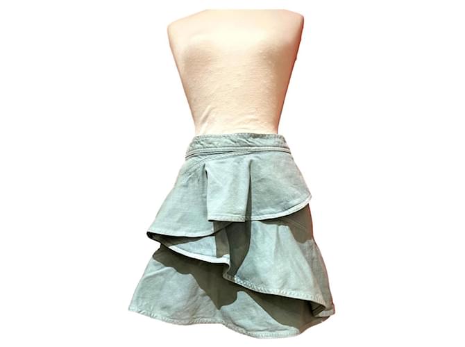 Isabel Marant Etoile Skirts Blue Cotton  ref.526933