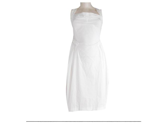 Yves Saint Laurent Left Bank Kleid Weiß 