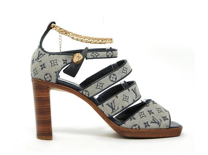 Louis Vuitton CATENA PER CAVIGLIA MONOGRAM BLU EU38
